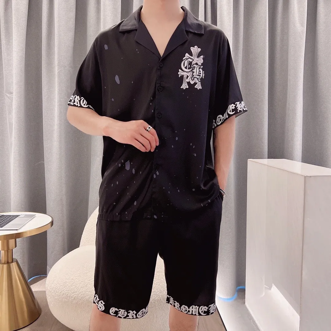 🅿️340 2024 CHROME HEARTS home wear, high-definition Korean silk fabric, skin-friendly, soft and comfortable, couple model M～XXXL